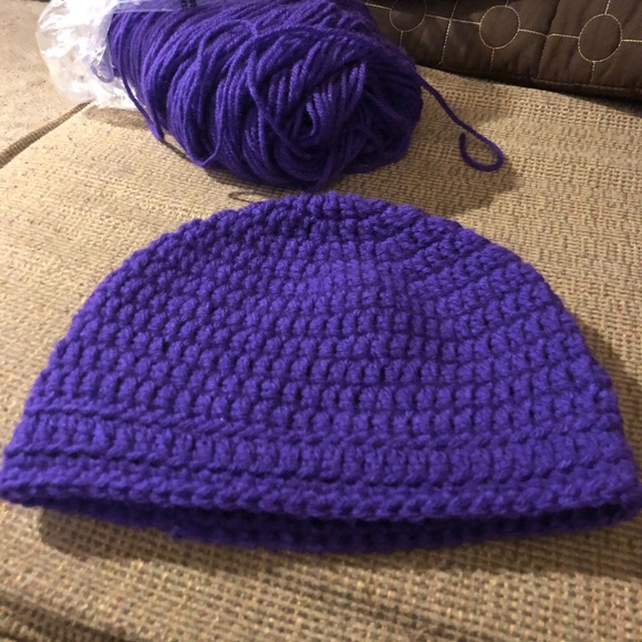 Crocheted Cap - Amethyst (purple) - Picture 6 of 12